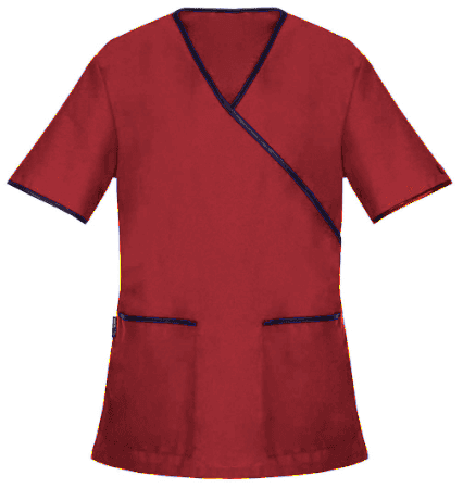 Medical Top Daria Short Sleeve Red - women's medical tops