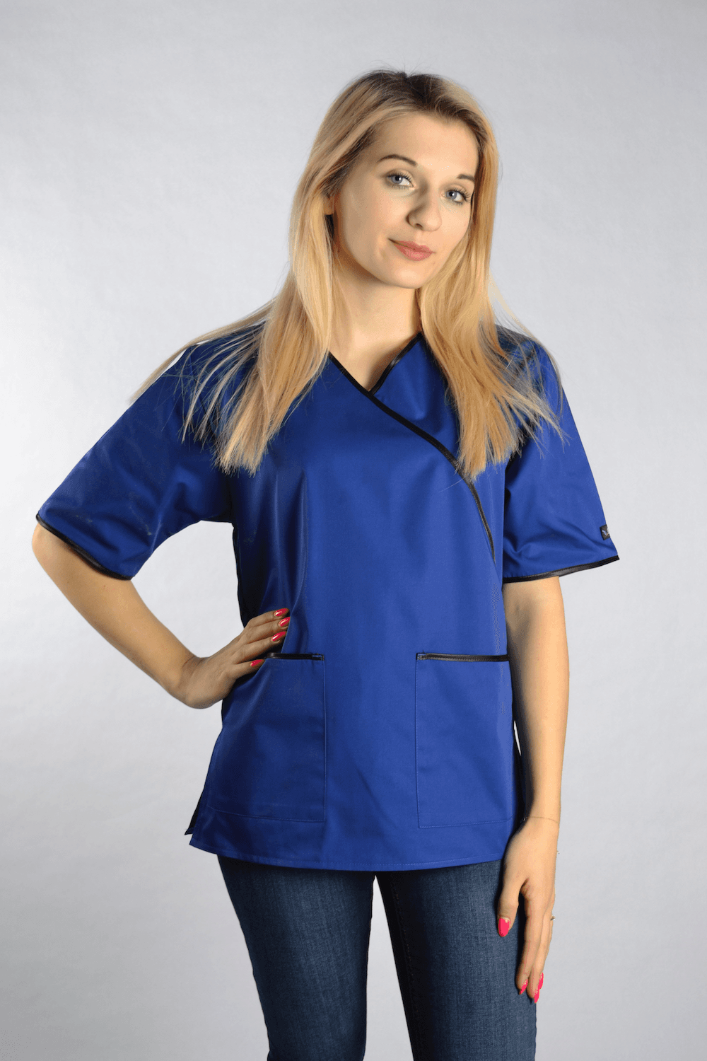 Medical Top Daria Short Sleeve Blue - women's medical tops