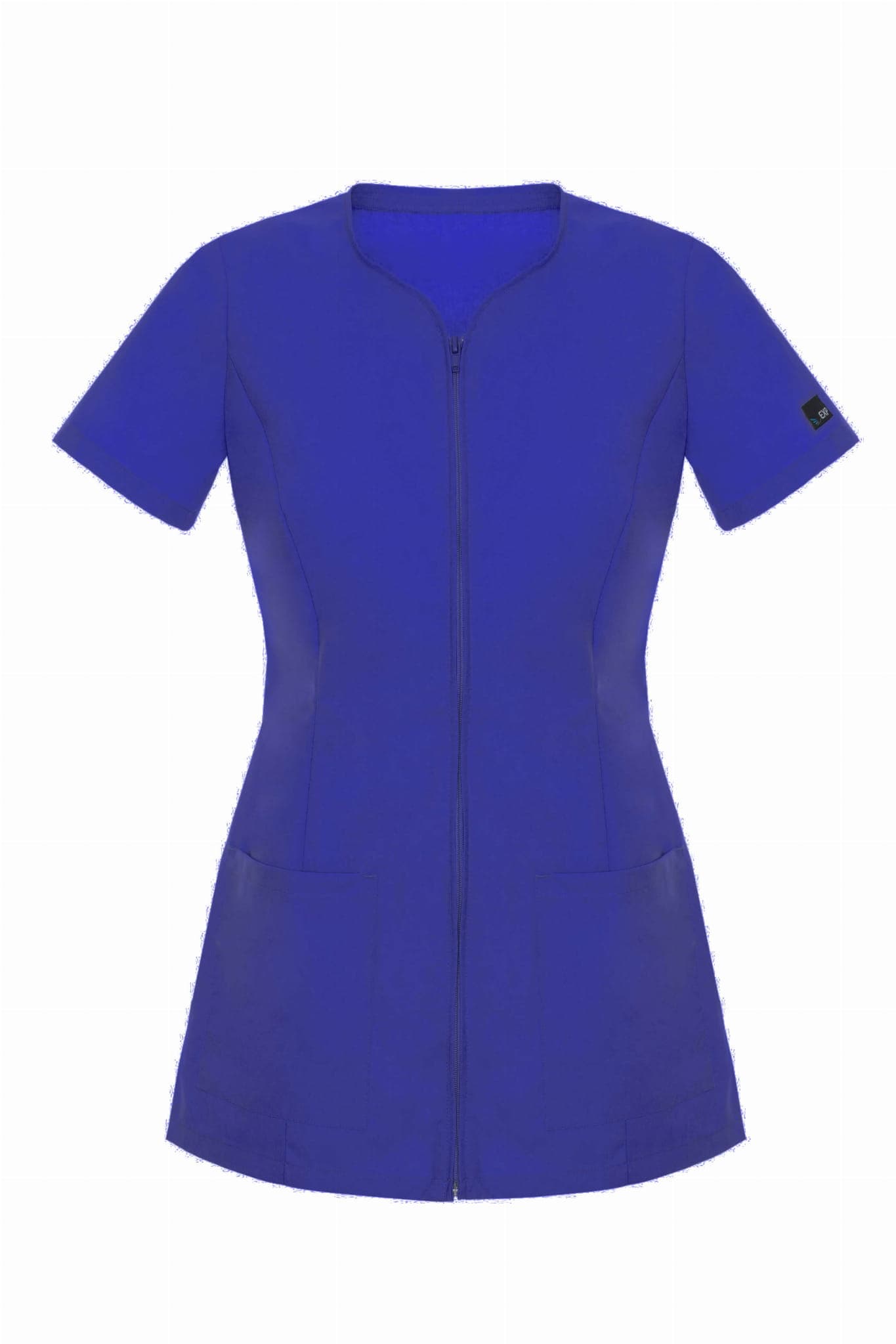 Medical Top Fins With Zipper Blue - women's medical tops
