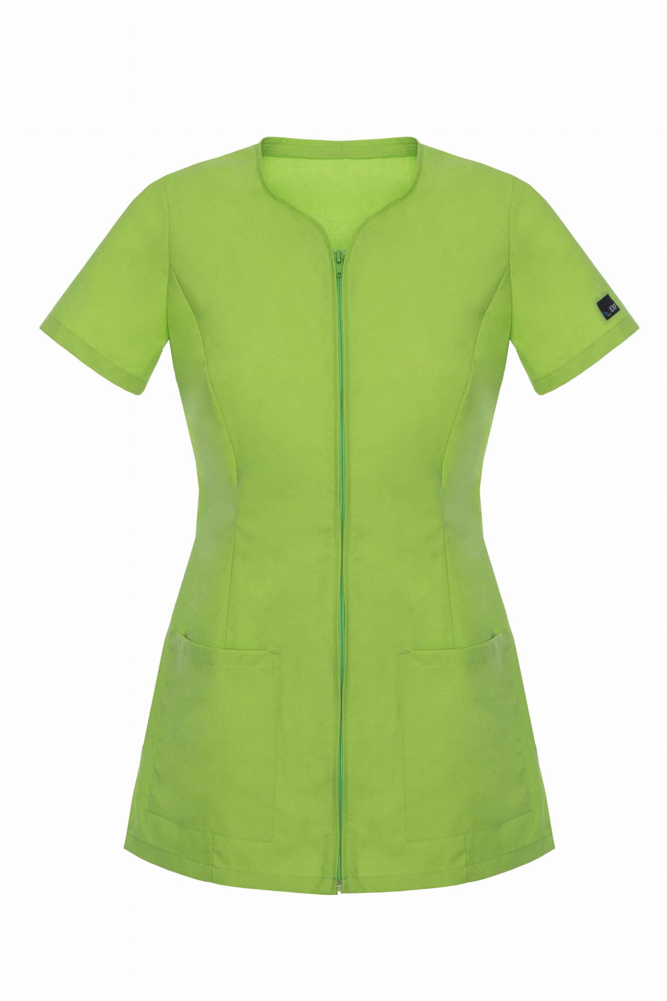 Medical Top Fins with Zipper Green - women's medical tops