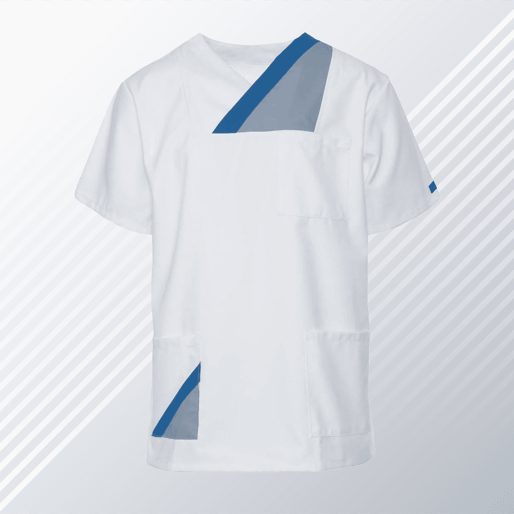 Medical Top Hanover Short Sleeve White N/S - men's medical tops