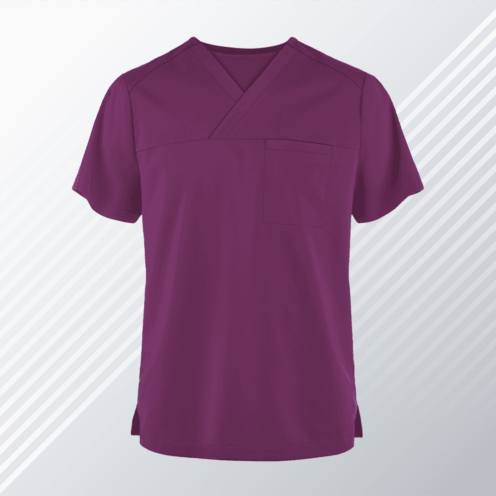 Surgical Top MINDIN - Burgundy - men's medical tops