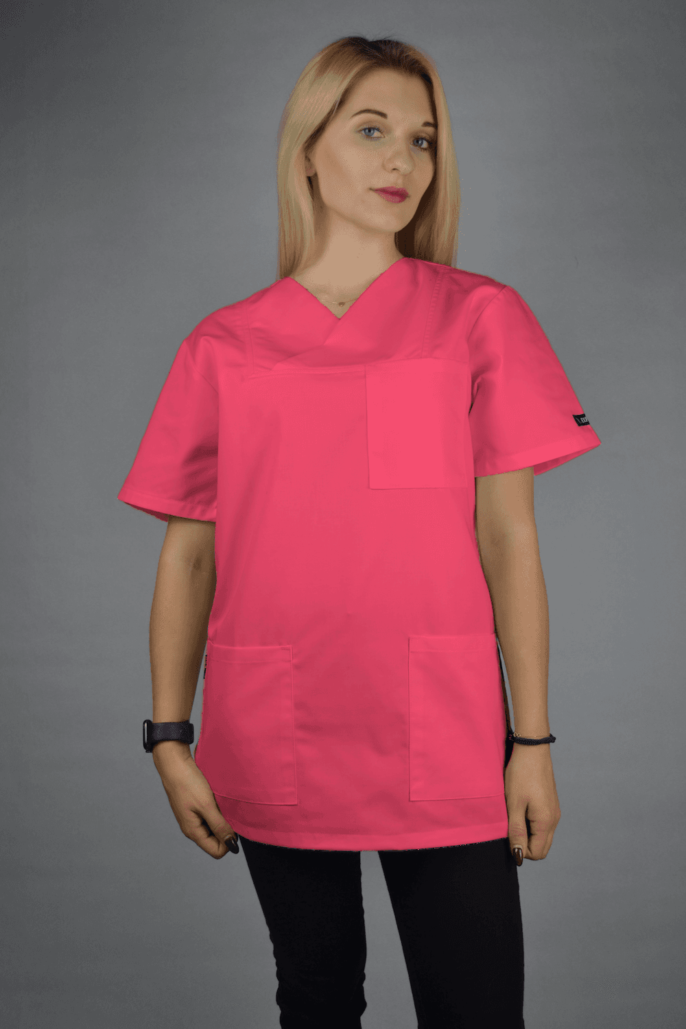 Medical Top Mindin Short Sleeve Pink - women's medical tops
