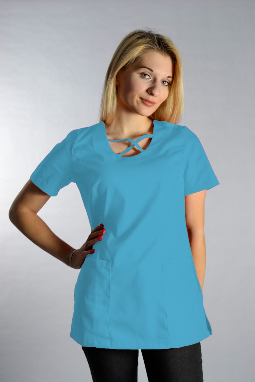 Medical Top Upper Two Pockets Jade - women's medical tops