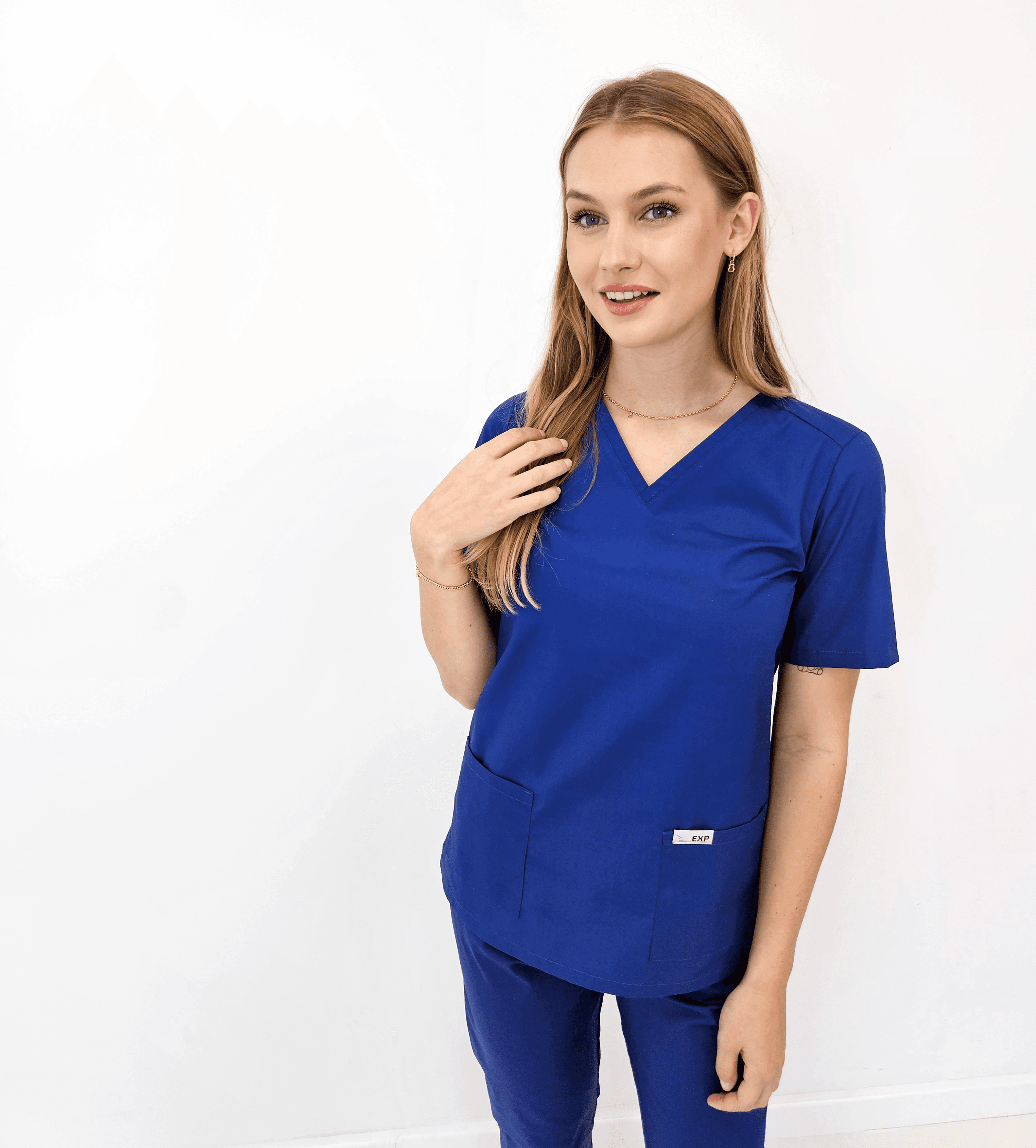 Medical Blouse Scrub ROYAL - women's medical blouses
