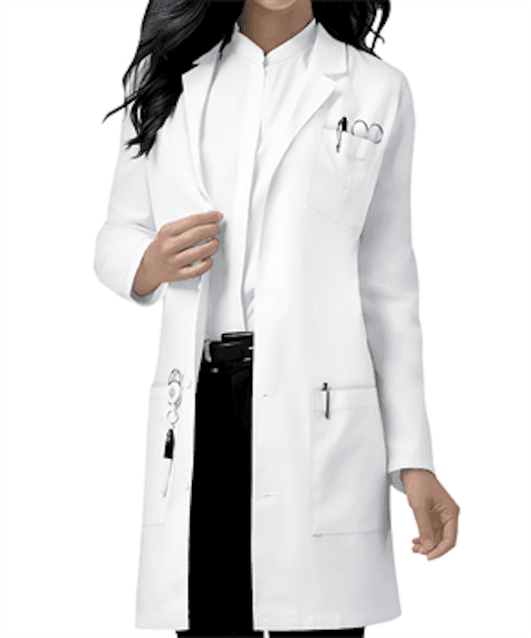 Women's Medical Coat Ders Three Pockets White - women's medical coat
