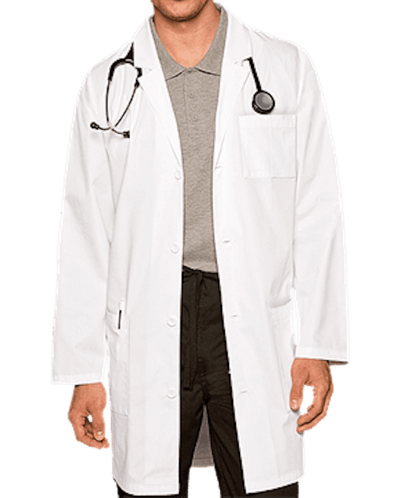 Men's Medical Coat Ders Three Pockets White - men's medical coats