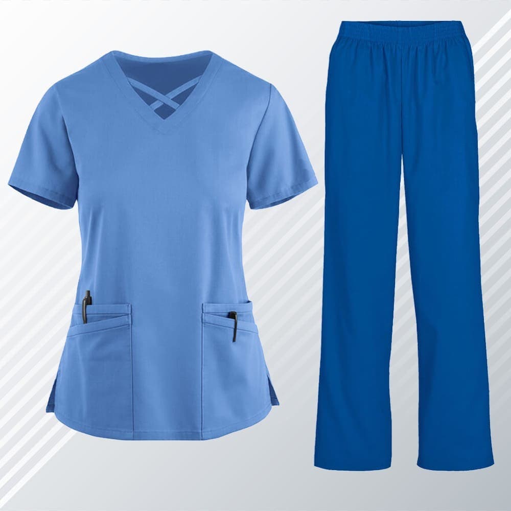 Ceris/Classic Set Light Blue and Blue - women's medical set