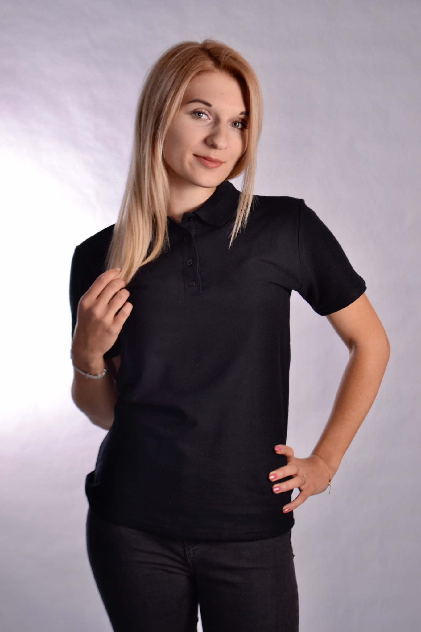 Polo Shirt Ariana Black - medical polo shirts