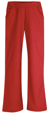 Medical Trousers Pingi Two Pockets Mock Fly Red - women's medical trousers