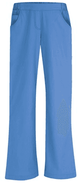 Medical Trousers Pingi Two Pockets Mock Fly Light Blue - women's medical trousers