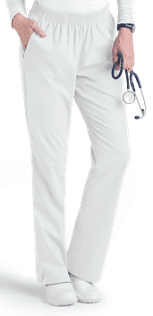Medical Trousers Waist Two Pockets Elastic White - men's medical trousers