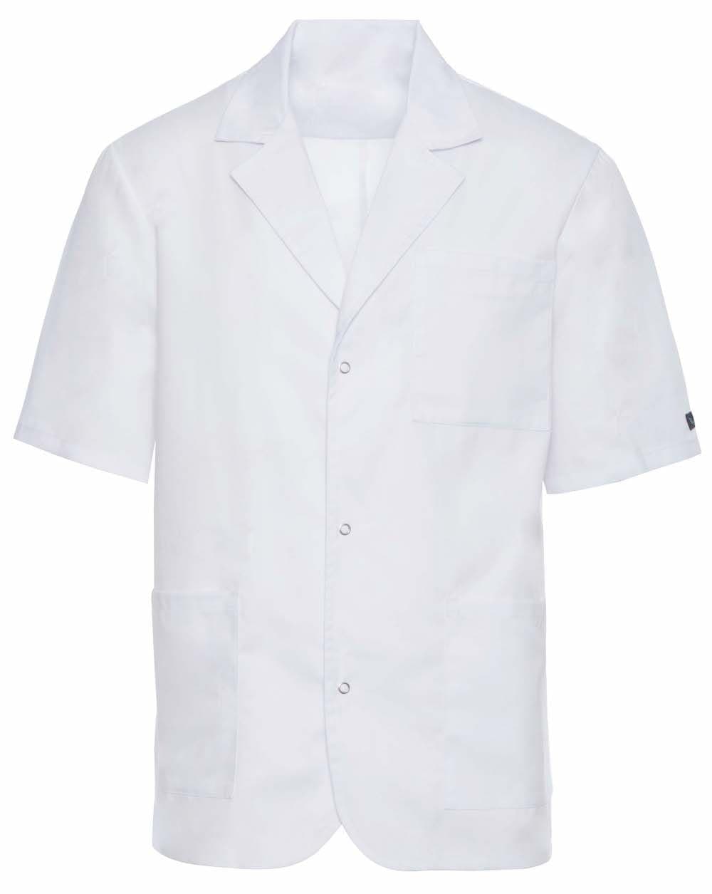 Medical Jacket Aleksandra Short Sleeve White - women's medical tops
